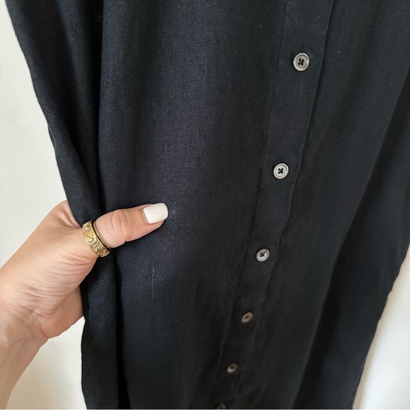 Aritzia Wilfred Eleta Linen Maxi Dress In Dark Night Navy Size S - Picture 5 of 10